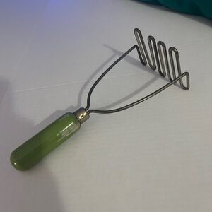 Vintage Green Potato Masher